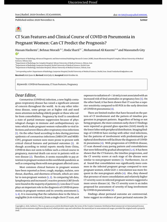 COVID-19 Pneumonia in Pregnant Women {faces}